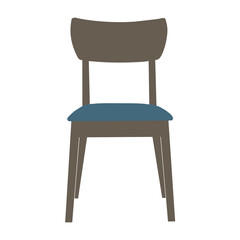 The chair is comfortable. Vector image.