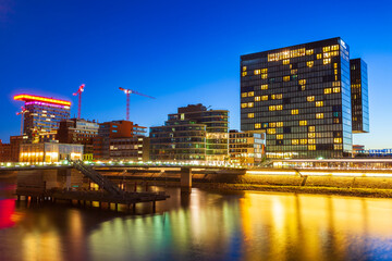 Obraz premium Medienhafen Media Harbour district, Dusseldorf