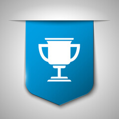 Illustration of white sticker cup icon