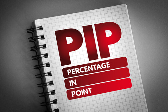 PIP - Percentage In Point acronym, business concept background