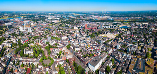 Duisburg city skyline in Germany