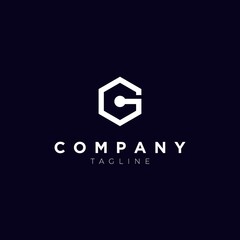 Obraz premium The initials G logo is futuristic and modern.