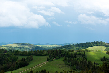 Beautiful landscapes of Ukrainian Carpathians Mountains