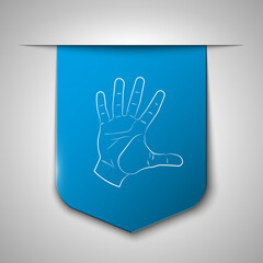 Obraz premium excellent set of colorful pointers to determine hand location