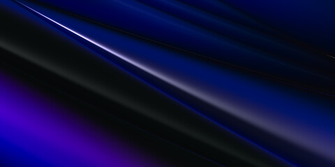 Volumetric 3D futuristic background with black and blue color