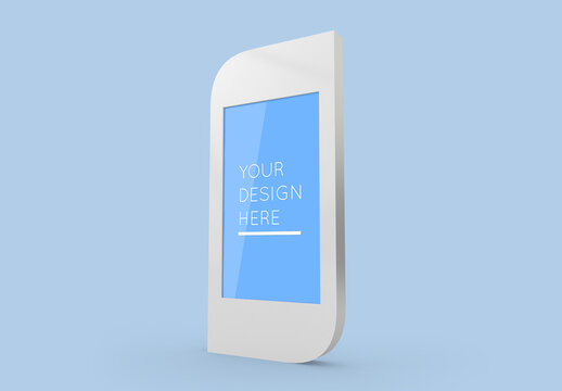 Digital Advertising Stand Mockup with Editable Background