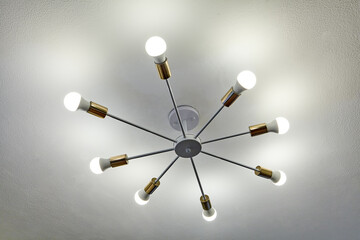 Ceiling chandelier with LED lights.