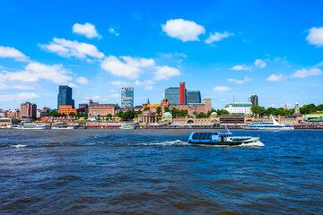 Naklejka premium Hamburg city centre view, Germany