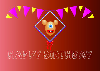 Happy Birthday Calligraphy Graphic Design Hand drawn Posters text phrase, Greeting Cards Vintage art lettering word Calligraphic quote Vector Illustration.