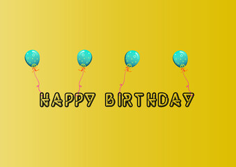 Happy Birthday Calligraphy Graphic Design Hand drawn Posters text phrase, Greeting Cards Vintage art lettering word Calligraphic quote Vector Illustration.