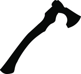 Wooden axe on white background.