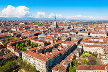 Turin aerial panoramic view, Italy