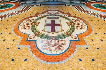 Fotobehang Mosaic pattern, Galleria Vittorio Emanuele © saiko3p