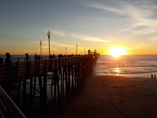 Sunset at Oceanside Pier California 2018