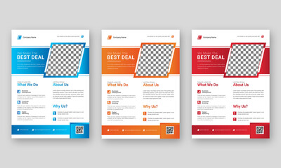 Business abstract vector template. Brochure design, cover modern layout, annual report, poster, flyer in A4 with colorful triangles, geometric shapes for tech, science, market with light background.