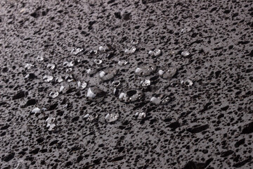 Drops over porous surface