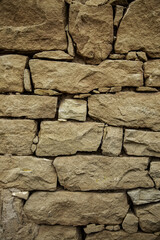 Textured stone wall