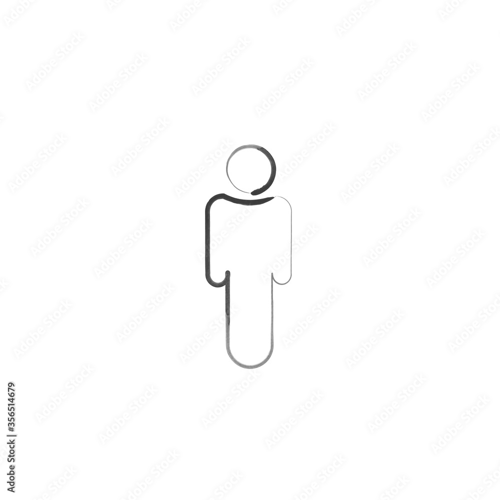 Aufkleber man or person icon in linear style. user icon. stock vector illustration isolated on white backgroun