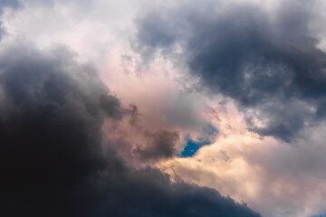 Colorful sky with clouds. Background design.