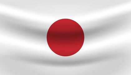 Flag of Japan background template.
