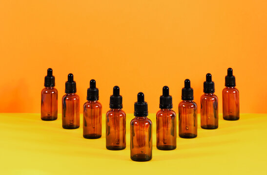 glass vials with dropper system for medical use V composition