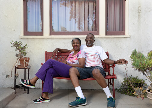 Photos of married African-American Couple Virginia and Fred Love
