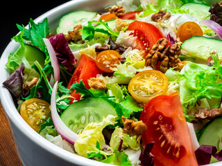 Salad of different types of lettuce