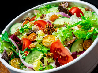 Salad of different types of lettuce