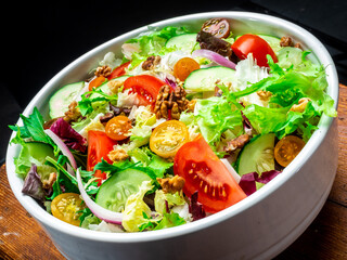 Salad of different types of lettuce