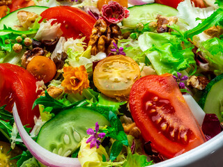 Salad of different types of lettuce