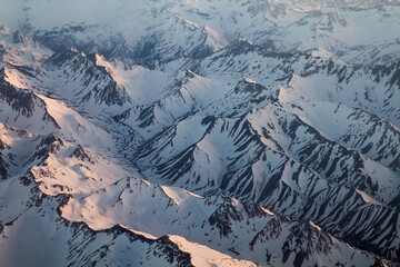 Cordillera de los Andes vista desde un avión comercial