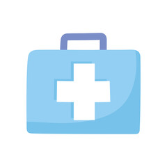 medical kit first aid equipment isolated design icon