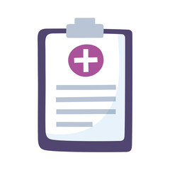 medical care clipboard report isolated design icon