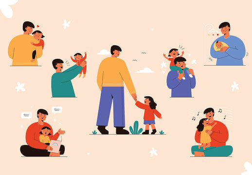 Father's Day Illustration Set