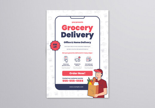 Grocery Delivery Flyer Layout