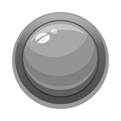 Grey button. Vector icons. For applications, sites. Round shape