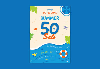 Summer Sale Flyer Layout - Powered by Adobe