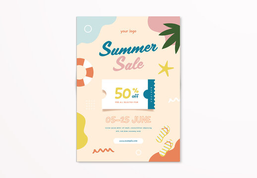 Summer Sale Flyer Layout
