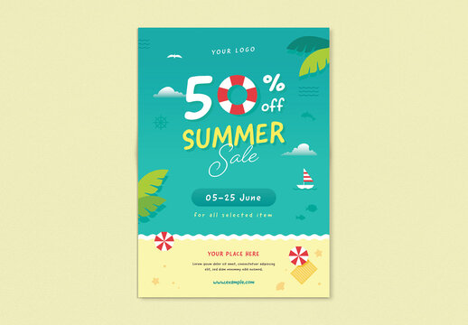 Summer Sale Flyer Layout
