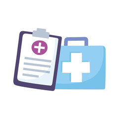 telemedicine, kit first aid medical report and treatment and online healthcare services