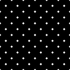 Mini rhombuses on black background. Seamless surface pattern design with diamonds ornament. Checks wallpaper. Ethnic mosaic motif. Digital paper for textile print, page fill, web designing. Vector art