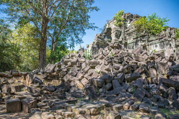 Beng Mealea Temple is a temple in the Angkor Wat style located east of the main group of temples at Angkor, Siem Reap, Cambodia.
