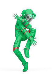 alien astronaut on street dance style