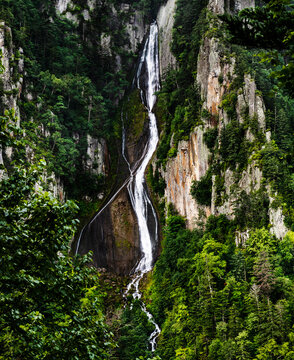 Ginga waterfall, Sōunkyō, Sounkyo mountains, Daisetsuzan National Park, Kamikawa, Hokkaidō, Japan, Asia