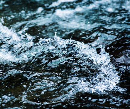 water splash close up,  Daisetsuzan National Park, Kamikawa, Hokkaidō, Hokkaido, Japan, Asia