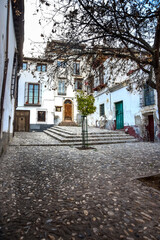 View of the dwellings in the Albaicin district, Granada, Andalusia