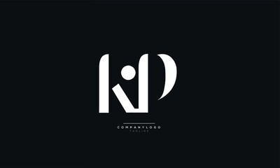 KP Letter Logo Alphabet Design Icon Vector Symbol