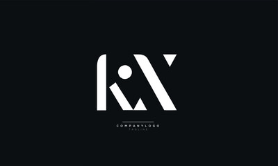 KX Letter Logo Alphabet Design Icon Vector Symbol
