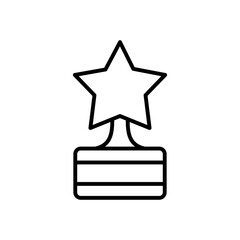 star trophy icon, line style