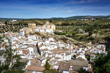 Naklejka premium White village of Setenil de Las Bodegas, Andalusia Spain